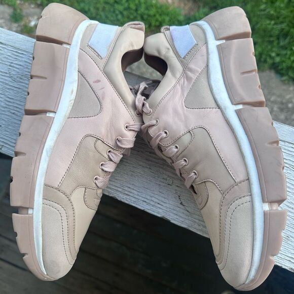 Seychelles I'll Be There Blush Leather Sneakers Size 10 - Picture 8 of 11